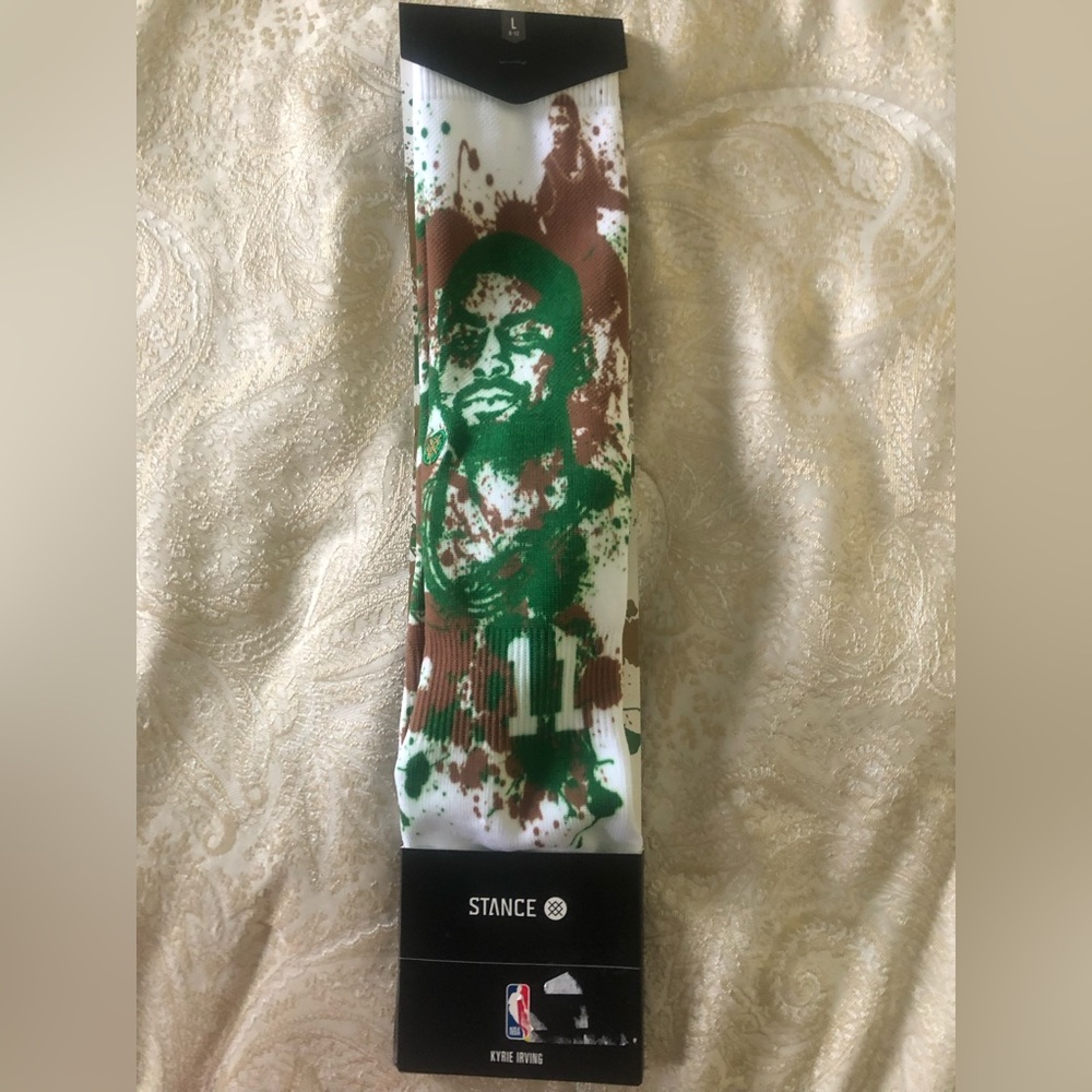 Brand new, Kyrie Irving, Boston Celtics Stance socks, men size-L